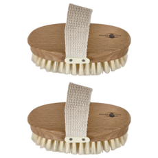 Braun Wettberg 珀薇 天然木香白豚鬃按摩乾刷, 1個, 2個