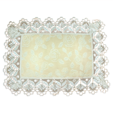 J&N 瑰麗蕾絲桌巾 100%聚酯纖維 2入, 30 x 45cm, 瑰麗米, 1組