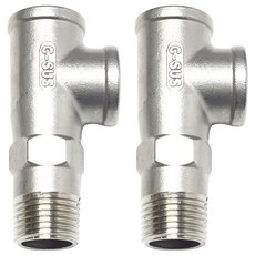 新多多小舖 軟水三通 2個一組 廚房水槽配件, 1入, 不鏽鋼