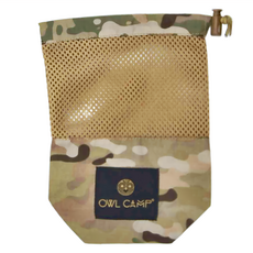OWL CAMP 迷彩便當袋 尼龍材質 底部: 7cm x 8cm 重量: 20g, 多地迷彩, 1個