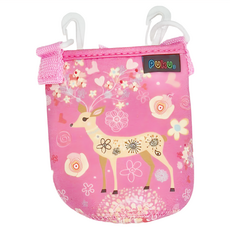 PUKU 藍色企鵝 揹帶水杯套, 隔熱防燙, 防刮耐摔, 可愛圖案, 粉紅鹿, 1個