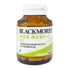 BLACKMORES 澳佳寶 維生素B+C, 60錠 錠狀食品, 補充膳食中B群及維生素C, 1罐