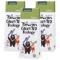 daebete 茶米茶 自然生態 清鮮綠茶茶包 Set, 台灣綠茶, 3g/15入, 15包, 3盒