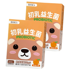 BHK's 兒童 初乳益生菌粉EX 含免疫球蛋白IgG 柳橙口味, 2g, 30包, 2盒