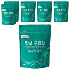 Tamsaa 檸檬酸 溶解鈣質 防止水垢 抑制微生物 清潔用品, 1kg, 6包