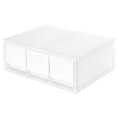 kapamax 2-WAY多功能收納盒, 霧白色, 3層
