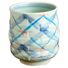 手握杯 日本製, 竹編格紋, 1個