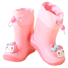 兒童款 立體卡通雨鞋 , XL, 粉紅小兔, 21cm