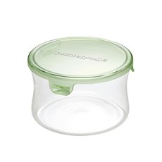 iwaki 耐熱玻璃微波罐, 聚碳酸酯盒蓋, 可微波爐(含蓋子), 可電鍋料理(請取下蓋子), 無膠條設計, 透明質感, 1個