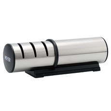 MEYER 美亞 SHARPENERS 不鏽鋼三孔磨刀器 銀色 適用於各式刀具 輕鬆恢復刀具鋒利, 1個