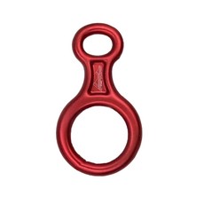 AUSTRIALPIN 8字環 紅色 鋁合金鍛造 繩徑範圍7.5~10.5mm 破斷強度30KN, 132 x 75mm 110g, 132 x 75mm, 110g, 1個