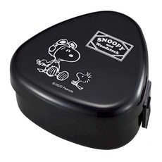 OSK Snoopy 三角飯糰壓模盒, 黑色, 1個
