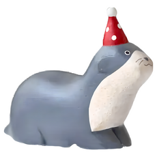 T-Lab. 聖誕限定擺飾 木質, 7.3 x 3 x 6cm, 水獺, 1個