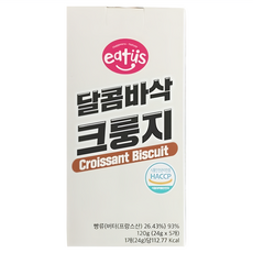 eatus 極濃香酥蜜糖奶油可頌壓餅 (24g x 5包), 120g, 1盒
