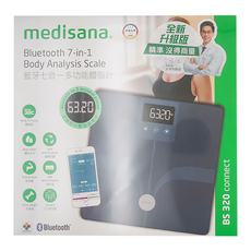 Medisana 藍牙七合一多功能體脂計, BS 320 connect(BL), 藍色, 1個
