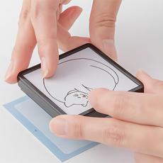 日本 MIDORI 浸透印章用貼紙 冷色系 邊框裝飾手帳貼紙 (140 x 70 x 4mm), 1個, 1入