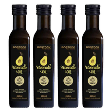 BOSTOCK 頂級初榨蒜香酪梨油，紐西蘭原裝進口，每瓶含20顆酪梨營養，深色瓶身設計, 250ml, 4瓶