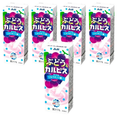 Asahi 朝日 可爾必思 葡萄風味乳酸飲料，含膳食纖維，幫助消化，250ml, 5入