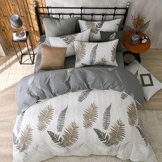 鴻宇寢飾 100%精梳純棉兩用被套 葉夜 台灣製, 雙人, C20105