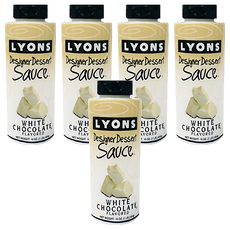 Lyons 經典設計師裝飾醬 白巧克力風味, 454g, 5罐