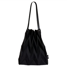 PAVI studio 褶皺肩背包, 42 x 40cm + 背帶32cm, 黑色