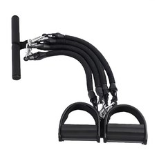 三次方 fe011 四管拉力器 100磅 健身拉力繩 彈力繩 阻力帶 健身器材 家用運動, 1個, 26.5 x 40cm + 22.5cm + 18cm