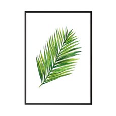 花草生活 黃椰子 藝術掛畫, 黑色