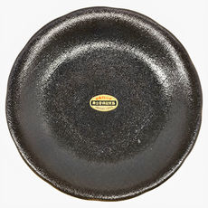 圓皿 9吋 日本產陶瓷碗盤, 天目黑釉, 1個