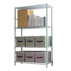 鋼鐵力士 四層架 含PP邊條, 綠色, 36 x 91 x 150cm, 4層