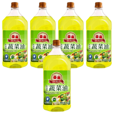 泰山 低油爆 蔬菜油, 2L, 5瓶