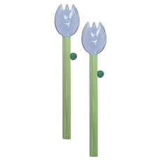 MYUMYU 沐慕家居 玻璃攪拌棒, 鬱金香紫色, 2個