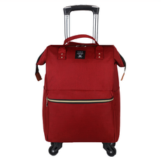 GoTrip 悅旅行 25吋行李袋拉桿包, 防潑水尼龍布, 鋁合金拉桿, 35 x 20 x 44cm, 酒紅色