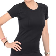 BAISKY 休閒針織短袖上衣 黑 l號, L, 黑色, 1入