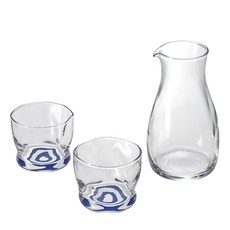 ADERIA 日本蛇目清酒壺杯3件組, 1組, 壺 + 杯 2個