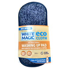 White Magic 超細纖維海綿菜瓜布 DENIM 丹寧藍 不傷餐具 輕鬆清潔油污 澳洲品牌, 1個, 1個
