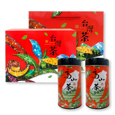 名池茶業 岳麗台灣高山烏龍茶葉禮盒 附提袋, 烏龍茶葉 100g 2罐 + 同款試飲包 30g 2包, 1盒