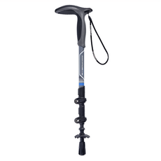 pioneer 開拓者 新大陸碳纖維速鎖彎把登山杖 208g 收納長度46cm 展開長度100cm, 收納長度46cm,展開長度100cm, 灰色, 1個