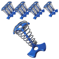 OMAX 歐妹思 鋁合金加長彈簧魚骨地釘 贈收納袋 顏色隨機 15g, 12個