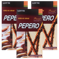PEPERO 花生巧克力棒, 36g, 3盒