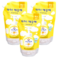 LION 獅王 趣淨 韓國原裝進口 泡泡洗手慕斯補充包 嬰兒爽身粉香, 600ml, 3包