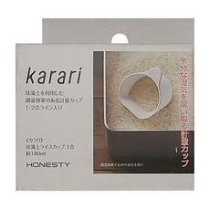 HONESTY 珪藻土吸濕米杯 1合 附1/2合刻度線, 白色, 1個