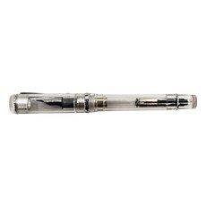 Conklin Duraflex Demo 限量鋼筆 高級手工樹脂筆身 搭配鍍鉻筆夾和飾邊, M尖, 透明色