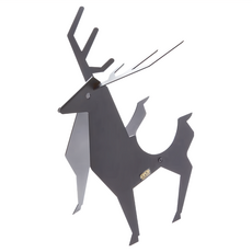 OPUS 東齊金工 北國之歌 金屬馴鹿酒架 裝飾桌面 鋅鋅鋼板 精緻烤漆 台灣設計製造, 經典黑, 1個