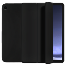 ANTIAN 蜂窩散熱液態矽膠平板皮套 智慧休眠喚醒三折支架保護套, 輕薄設計, 防水材質, 污漬更容易清理, 三星 Galaxy Tab A9+, 商務黑, 1個