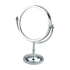 DAY&DAY 日日家居 衛浴系列 桌上型雙面明鏡 鏡面 Ø 190MM 青銅材質, 銀色