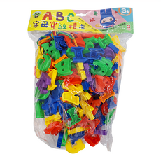 ABC字母穿線積木 Set 3歲以上, 1組, 忍者兔巧手玩創意