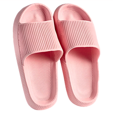 居家 彈力 室內拖鞋, EVA材質, 粉色, 厚款