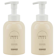 Brown Life 泡沫洗手乳, Baby Powder 香味, 16.9 fl.oz / 500ml, 2瓶