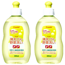 Combi 康貝 寶寶餐具蔬果洗潔液 300ml, 天然椰子油配方, 無磷無色素, 2瓶