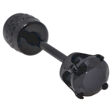 Brilliant Beauty 耀眼美人 30分閃耀神秘黑雙鋯石長杆醫療鋼不鏽鋼耳環 2組, 黑色